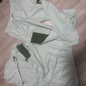Windbreaker Jacket and pants with Olive Accents